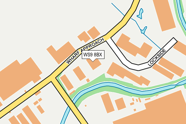 WS9 8BX map - OS OpenMap – Local (Ordnance Survey)