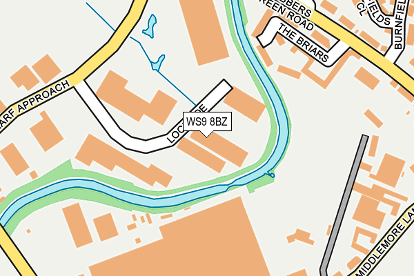 WS9 8BZ map - OS OpenMap – Local (Ordnance Survey)