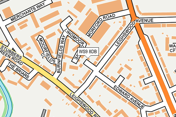 WS9 8DB map - OS OpenMap – Local (Ordnance Survey)