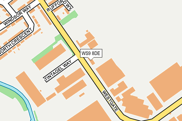 WS9 8DE map - OS OpenMap – Local (Ordnance Survey)