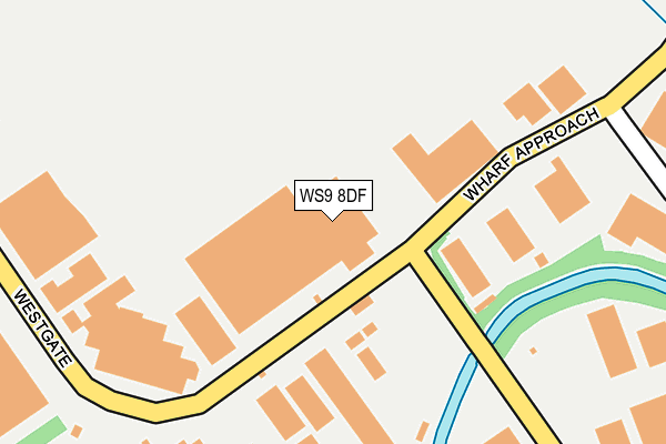 WS9 8DF map - OS OpenMap – Local (Ordnance Survey)