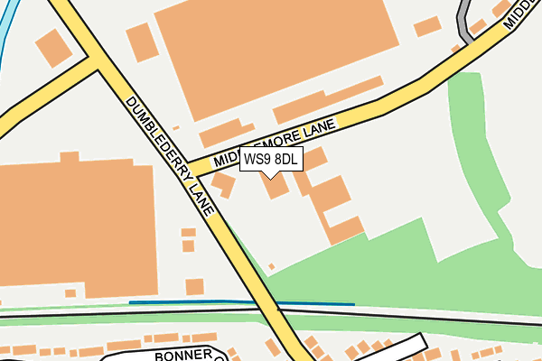 WS9 8DL map - OS OpenMap – Local (Ordnance Survey)