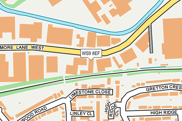 WS9 8EF map - OS OpenMap – Local (Ordnance Survey)