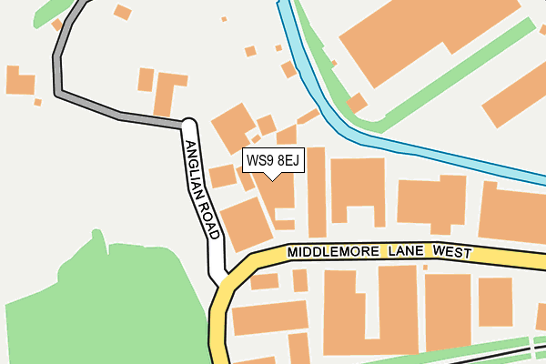 WS9 8EJ map - OS OpenMap – Local (Ordnance Survey)