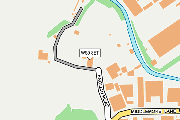 WS9 8ET map - OS OpenMap – Local (Ordnance Survey)