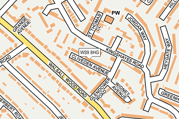 WS9 8HG map - OS OpenMap – Local (Ordnance Survey)