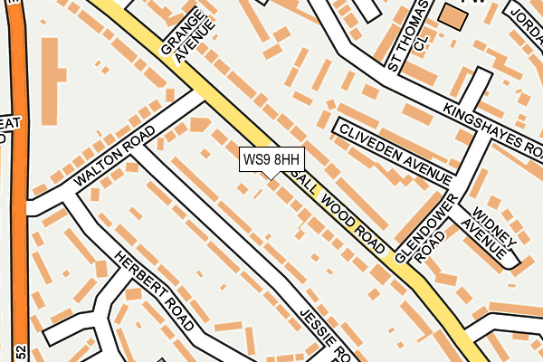WS9 8HH map - OS OpenMap – Local (Ordnance Survey)