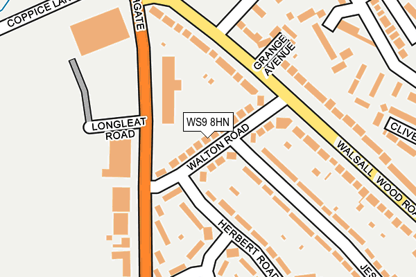 WS9 8HN map - OS OpenMap – Local (Ordnance Survey)