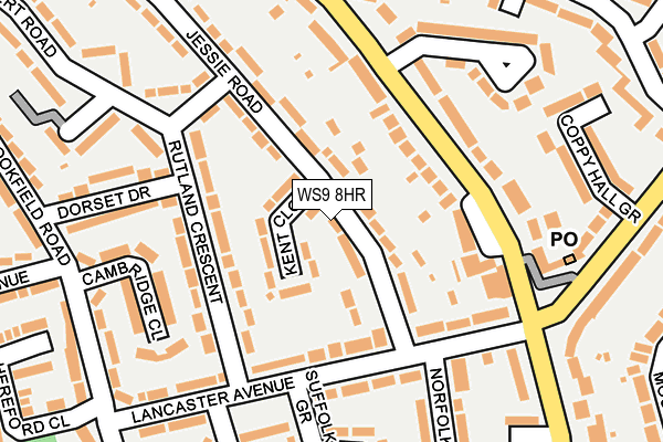 WS9 8HR map - OS OpenMap – Local (Ordnance Survey)