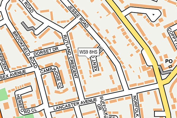 WS9 8HS map - OS OpenMap – Local (Ordnance Survey)