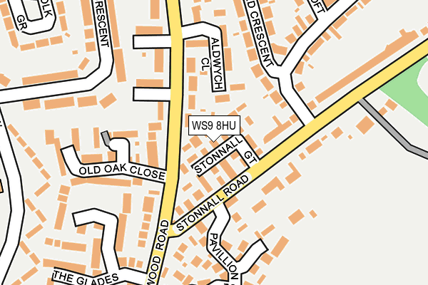 WS9 8HU map - OS OpenMap – Local (Ordnance Survey)