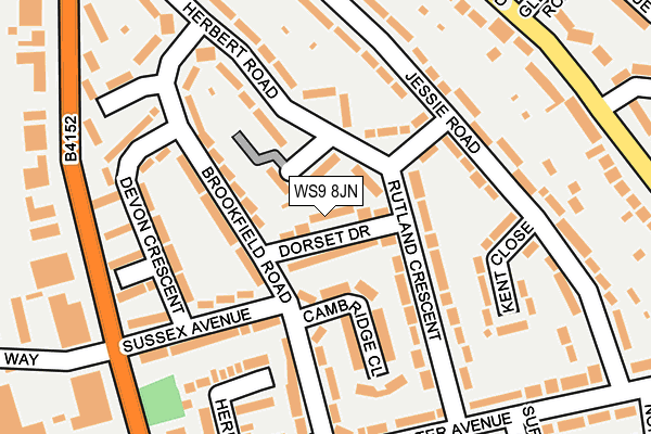 WS9 8JN map - OS OpenMap – Local (Ordnance Survey)