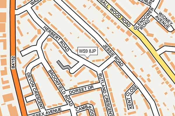 WS9 8JP map - OS OpenMap – Local (Ordnance Survey)