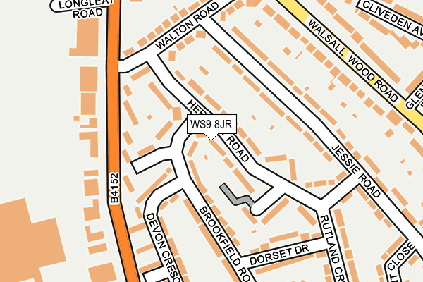 WS9 8JR map - OS OpenMap – Local (Ordnance Survey)