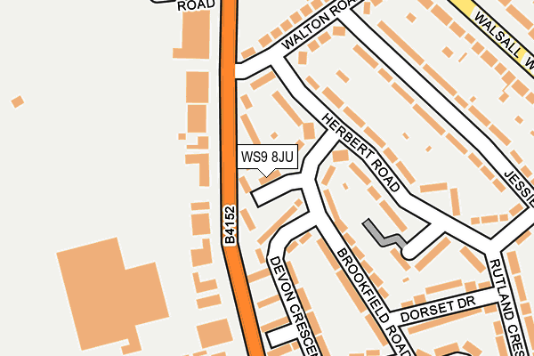 WS9 8JU map - OS OpenMap – Local (Ordnance Survey)
