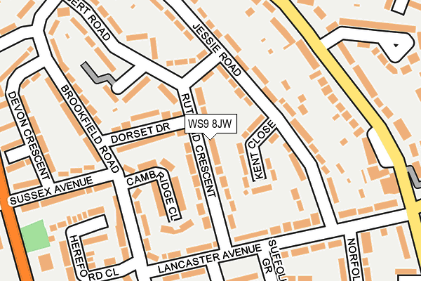 WS9 8JW map - OS OpenMap – Local (Ordnance Survey)