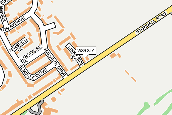 WS9 8JY map - OS OpenMap – Local (Ordnance Survey)