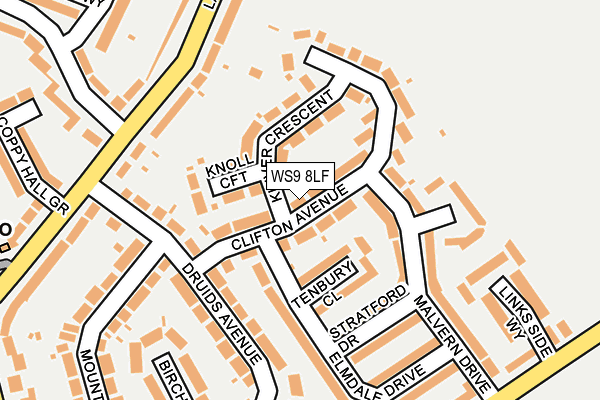 WS9 8LF map - OS OpenMap – Local (Ordnance Survey)
