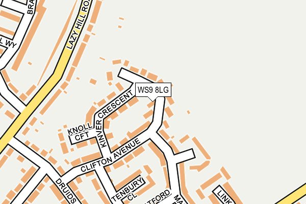 WS9 8LG map - OS OpenMap – Local (Ordnance Survey)