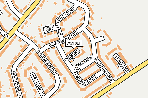WS9 8LH map - OS OpenMap – Local (Ordnance Survey)
