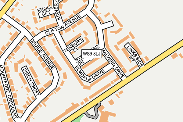 WS9 8LJ map - OS OpenMap – Local (Ordnance Survey)