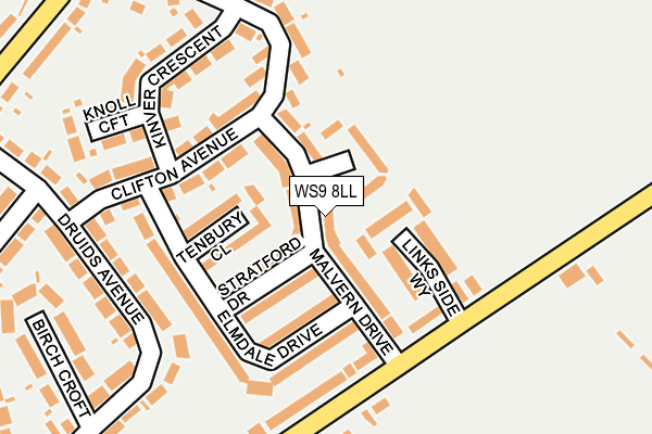 WS9 8LL map - OS OpenMap – Local (Ordnance Survey)
