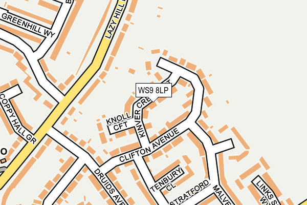 WS9 8LP map - OS OpenMap – Local (Ordnance Survey)