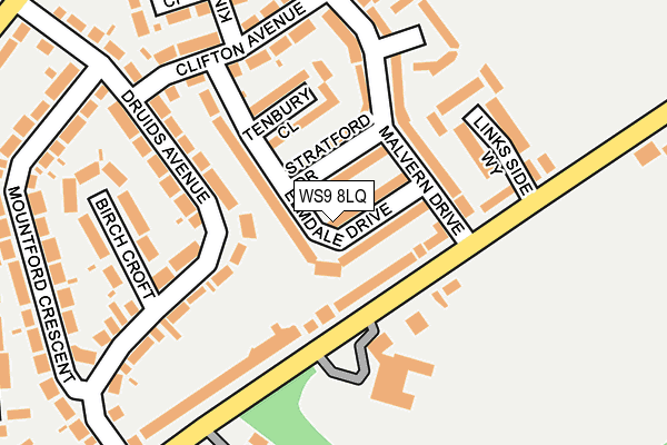 WS9 8LQ map - OS OpenMap – Local (Ordnance Survey)