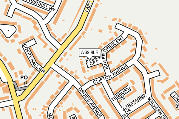 WS9 8LR map - OS OpenMap – Local (Ordnance Survey)
