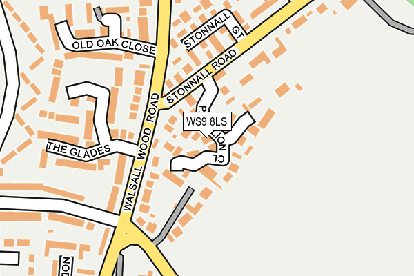 WS9 8LS map - OS OpenMap – Local (Ordnance Survey)