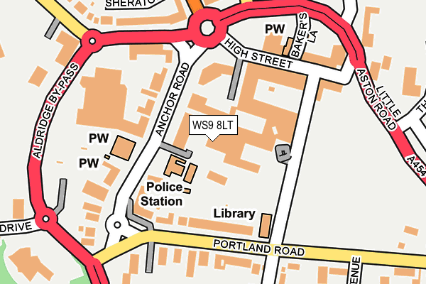 WS9 8LT map - OS OpenMap – Local (Ordnance Survey)