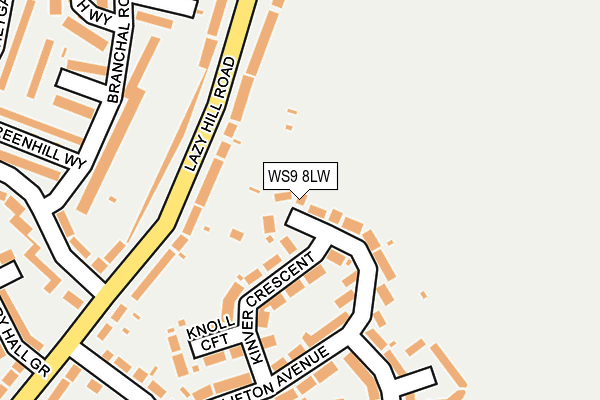 WS9 8LW map - OS OpenMap – Local (Ordnance Survey)