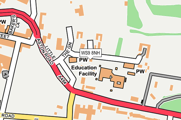 WS9 8NH map - OS OpenMap – Local (Ordnance Survey)