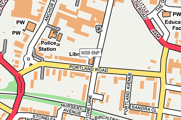WS9 8NP map - OS OpenMap – Local (Ordnance Survey)