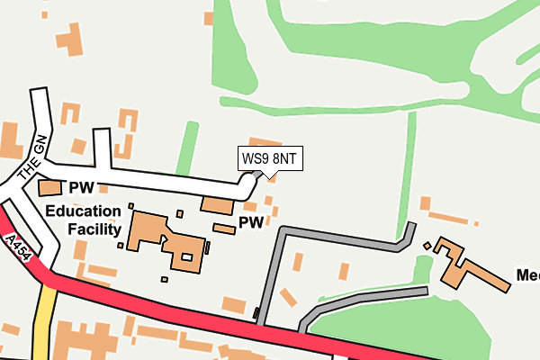 WS9 8NT map - OS OpenMap – Local (Ordnance Survey)