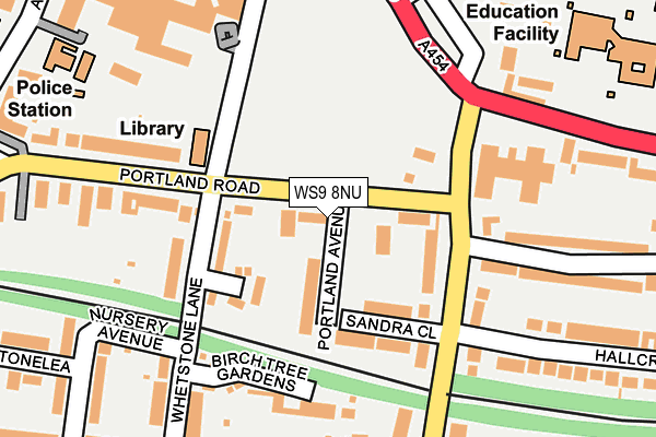 WS9 8NU map - OS OpenMap – Local (Ordnance Survey)