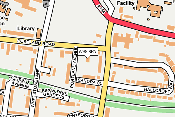 WS9 8PA map - OS OpenMap – Local (Ordnance Survey)