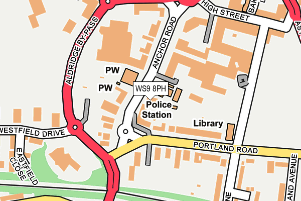 WS9 8PH map - OS OpenMap – Local (Ordnance Survey)