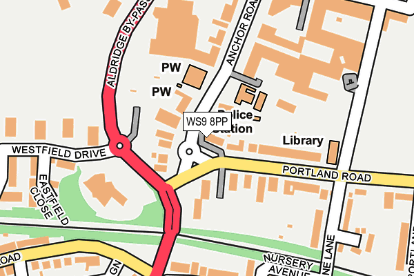 WS9 8PP map - OS OpenMap – Local (Ordnance Survey)