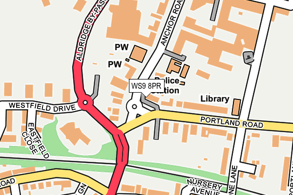 WS9 8PR map - OS OpenMap – Local (Ordnance Survey)