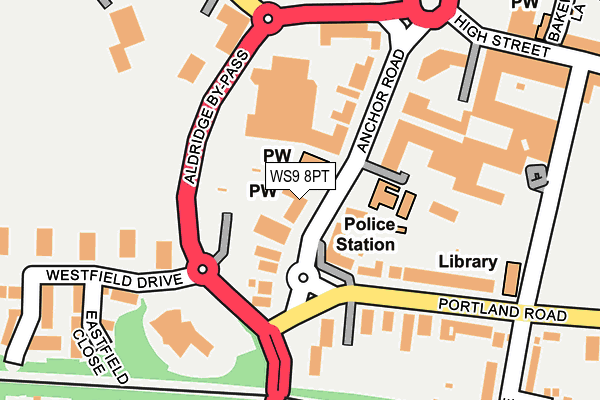 WS9 8PT map - OS OpenMap – Local (Ordnance Survey)