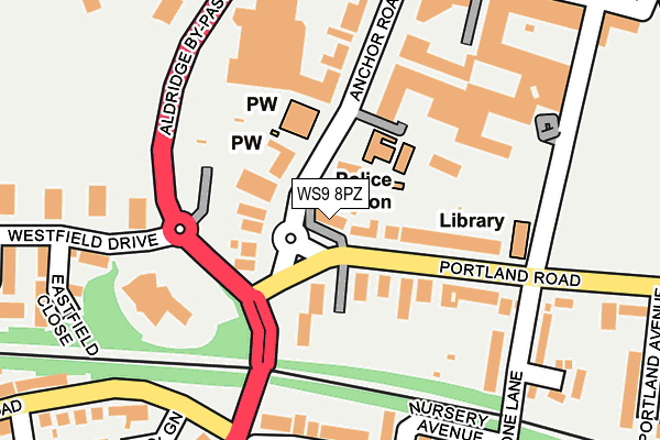 WS9 8PZ map - OS OpenMap – Local (Ordnance Survey)
