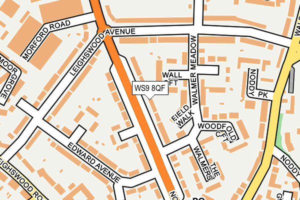WS9 8QF map - OS OpenMap – Local (Ordnance Survey)