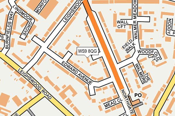 WS9 8QG map - OS OpenMap – Local (Ordnance Survey)
