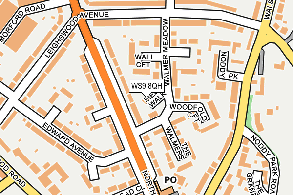 WS9 8QH map - OS OpenMap – Local (Ordnance Survey)