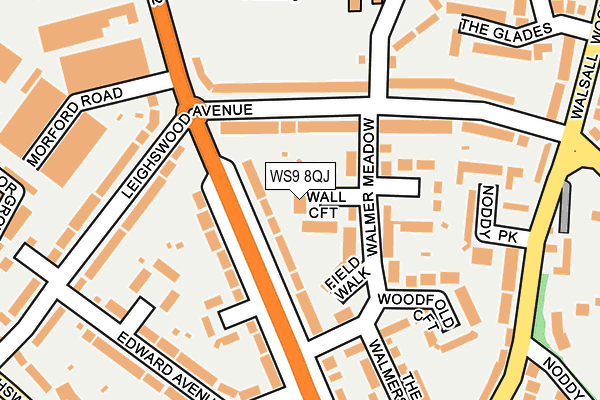WS9 8QJ map - OS OpenMap – Local (Ordnance Survey)