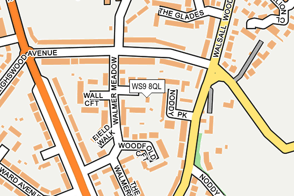 WS9 8QL map - OS OpenMap – Local (Ordnance Survey)