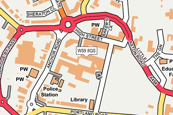 WS9 8QS map - OS OpenMap – Local (Ordnance Survey)