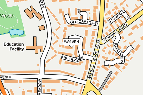 WS9 8RN map - OS OpenMap – Local (Ordnance Survey)