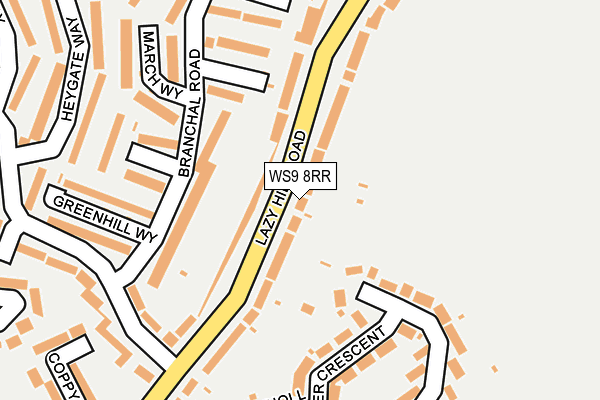 WS9 8RR map - OS OpenMap – Local (Ordnance Survey)
